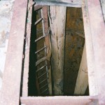 Looking down Borehole 10X, Oak Island