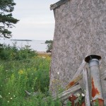 The view from Borehole 10X down to Smith's Cove, Oak Island