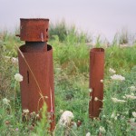 Old drill hole shafts, Oak Island