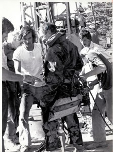 Dan Blankenship is lowered into Borehole 10X