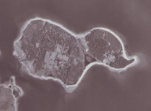 Aerial view of Oak Island (1965)