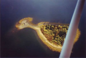 Aerial image by Ralph Keeping who flew over Oak and Frog Island