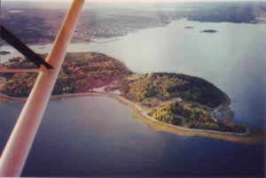 Aerial image by Ralph Keeping who flew over Oak Island