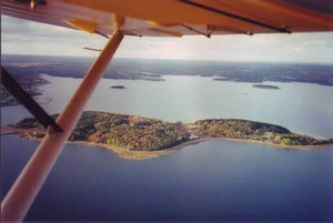 Aerial image by Ralph Keeping who flew over Oak Island