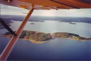 Aerial image by Ralph Keeping who flew over Oak Island