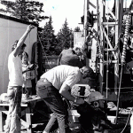 Dan Blankenship is lowered into Borehole 10X