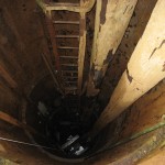 Looking down Borehole 10X, Oak Island