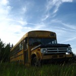 Old school tour bus, Oak Island