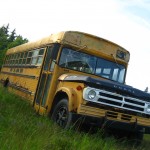 Old school tour bus, Oak Island