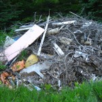 Pile of rubbish cleared by excavation team